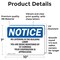 Signmission No Loitering In The Building Lobby You Are OSHA Notice Sign, Vinyl Decal, 10in W x 7in L, 2PK OS-2PACK-NS-D-710-L-14687 - alternate 6